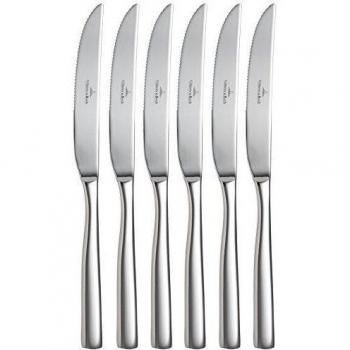 Villeroy & Boch Piemont Juego de cuchillos para pizza y carne, 6 piezas, acero inoxidable