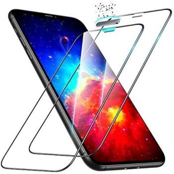 ESR Protector de Pantalla Compatible con iPhone 11 / XR, Cristal Templado Ultrarresistente con Protección para Altavoz, 2 Unidades