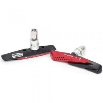 Klocki de freno V-brake Elvedes 72mm - 2 piezas, color negro, para condiciones húmedas