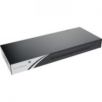 Conmutador KVM Rack 1U Uniclass PS2 USB VGA para 16 CPU - BeMatik