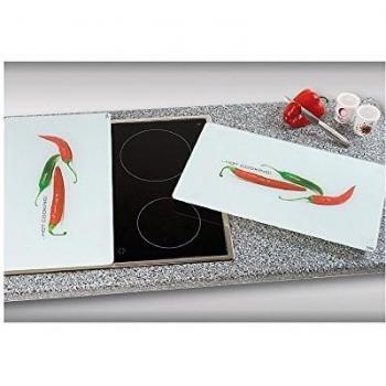 Set de 2 placas de vidrio resistentes al calor con diseño de chile, 52 x 30 cm
