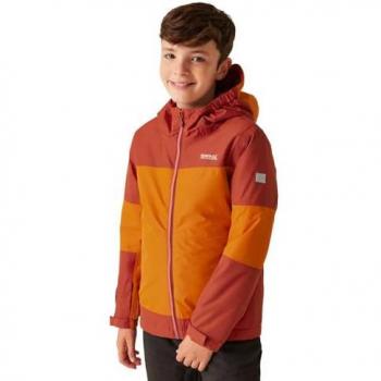 Regatta Kids Breathable Beamz IV Waterproof Jacket Fox Red Ochre, Size: 7-8 Years