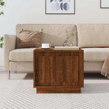 Mesa de centro madera contrachapada 51x50x44 cm Blanco y Negro brillante, Mesita de Salón o Comedor o Auxiliar, Mesa de Café Meuble Salón