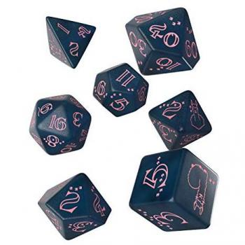 Pack de dados Sparkling Llama Glittering Dark Blue & Pink (7)