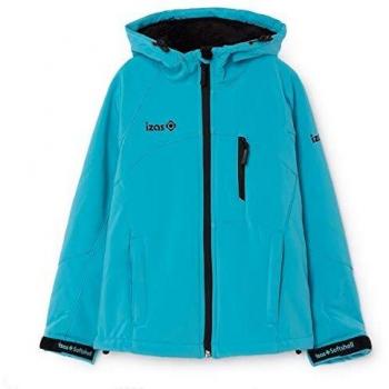 Izas Bislama Kids Chaqueta Softshell, Niños, Turquesa/Negro, 14