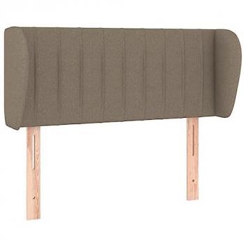 Cabecero Tapizado con Orejas Gris Taupe 103x23x78/88 cm