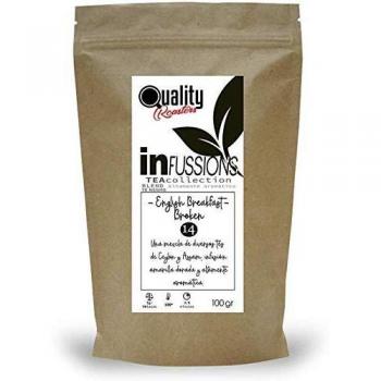 Té Negro. English Breakfast Broken. Blend. Mezcla de Té Negro Ceylán y Té Negro Assan. Altamente Aromático. Infusión Amarilla Dorada. Antioxidante. Diurético. 100 gramos