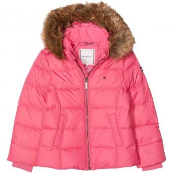 Tommy Hilfiger Essential Basic Down Jacket, Chaqueta para Niñas, Rosa
