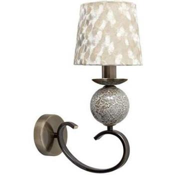 Lampara Aplique Mendoza 1xe14 Cuero Pantalla Beis 38x15X25 de FABRILAMP.