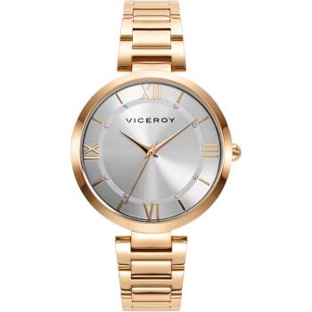Viceroy - Reloj de mujer Chic con caja y brazalete de acero dorado