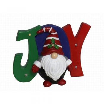 Cartel LED decoración Navidad Santa Claus Joy 20.5 x 14.5 x 7.5 cm