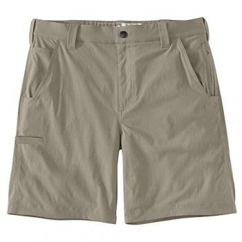 Carhartt Pantalones Cortos Ripstop Ligero de Trabajo para Hombre, Ajuste Relajado, Antisudor, Color Beige, Talla 38