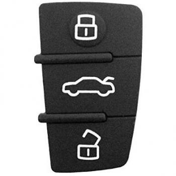 Chiavit - Goma de Repuesto para Mando a Distancia de 3 Botones para Audi A1 A3 A4 A5 A6 A8 S4 S5 Q5 Q7, Carcasa para Llaves de Coche con Logotipo, Membrana de Botones