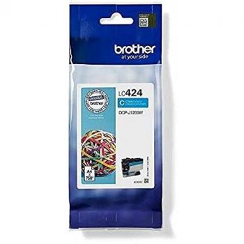 Cartucho de Tinta Brother LC424C Cian Original para DCPJ1200W, 750 Páginas