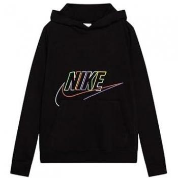 Sudadera con capucha Nike Club Hbr Unisex de algodón borreguillo - Negro - Talla 92-98 CM (2-3 años)