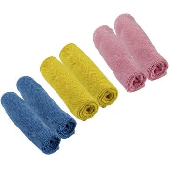 6 pieza Mirror brillo microfibra paños Ideal para ventana Espejo Cristal superficies Auto Discos cromo piezas y Oldtimer Cuidado