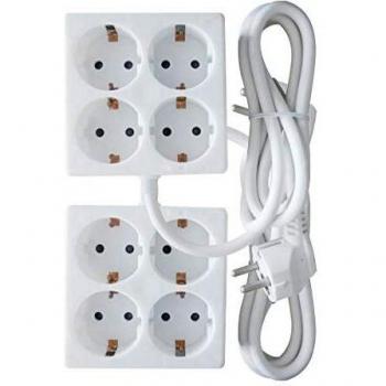 Garza 430061 Base Múltiple, Blanco, 4 Tomas