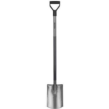 Fiskars 1025375 - Pala de Borde Redondo para Muebles y Barcos, Color Gris y Negro