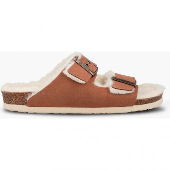 Sandalias planas de mujer bio con pelo en el interior - Modelo Hawaii