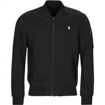 Polo Ralph Lauren Men's Black Long Sleeve Double Knit Bomber Sweatshirt