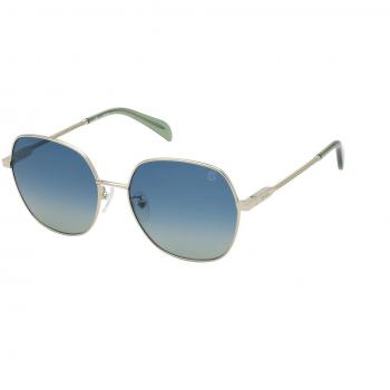 TOUS STO439 Gafas de Sol para Mujer, Shiny Light Gold, 56 mm