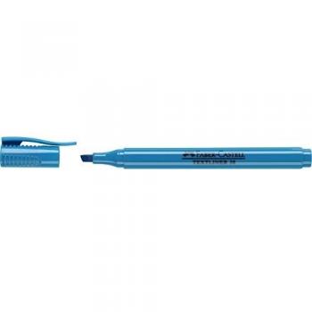 Faber-Castell 157751 - Caja con 10 marcadores fluorescentes Textliner 38, color azul