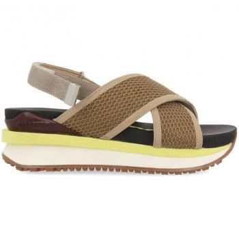 Sandalias abiertas de mujer beige con estilo deportivo