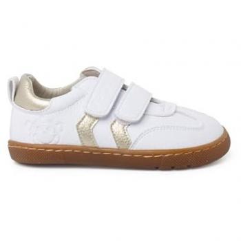 Zapatillas Deportivas Barefoot para Niña con Bandas Laterales Metalizadas Talla 32 Color Amarillo