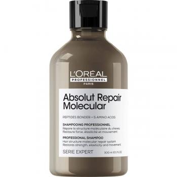 L'Oréal Professionnel Serie Expert Absolut Repair Molecular Repairing Shampoo 300ml, sulfate-free, designed for damaged hair, repairs damage and restores strength, suitable for all damaged hair types