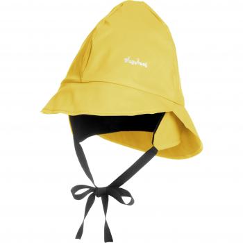 Fleece-Lined Waterproof Children's Cap - Yellow, Size 49cm