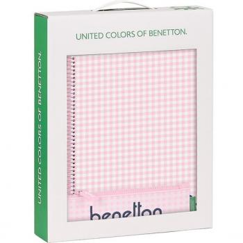 Benetton Vichy Set Regalo Carpeta + Bloc + Estuche 28x35x6