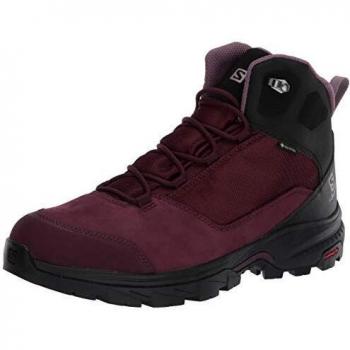Salomon Outward GTX Altas, Zapatillas De Sanderismo Impermeables Mujer, Winetasting/Black/Quail, 36 EU