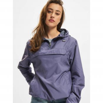 Urban Classics Women's Lightweight Water-Repellent Pullover Jacket in Vintage Blue