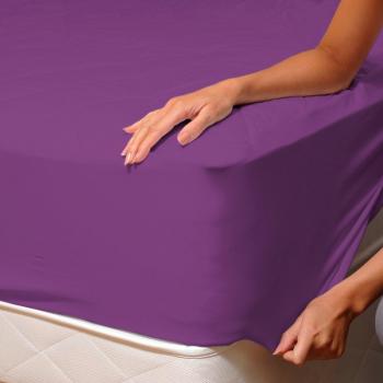 SoulBedroom Purple (Púrpura) 100% Algodón Sábana Bajera Ajustable 160x200 cm