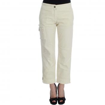 Ermanno Scervino Women Cotton Capri Cropped Cargo Pants - IT38|XS, Beige, Size: 2XS