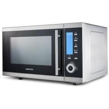 Microondas Medion MD 15501 4 en 1 con Grill y Aire Caliente, 25 Litros, 900W, 10 Programas Automáticos