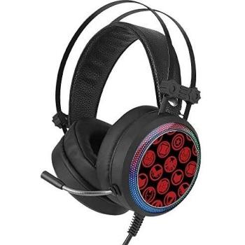 ERT GROUP Auriculares Gaming micrófono, Auriculares LED con Diadema Ajustable Modelo Marvel Original