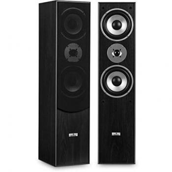 Par de Altavoces HiFi Auna L766 de 3 Vías con Reflector de Bajos Color Negro