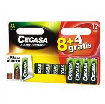 Pilas Alcalinas AA LR6 Pack 12 unidades (8+4 Gratis)
