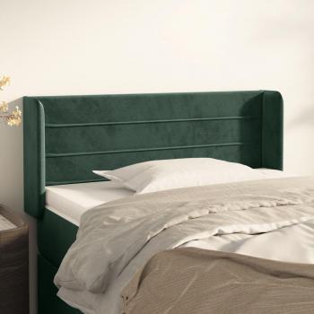 Cabecero de terciopelo verde oscuro 93x16x78/88 cm vidaXL