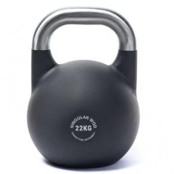 Kettlebell de Competición 22 Kg Negra Mate para Cross Training - Singular WOD