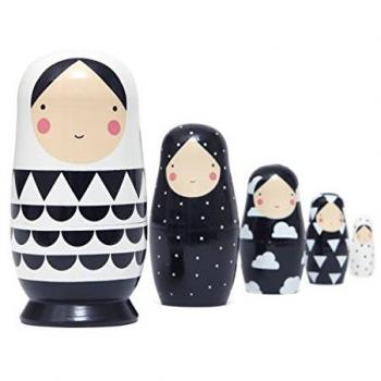 Muñecas rusas Matroschka – negro & blanco