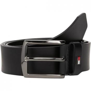 Tommy Hilfiger Men's Leather Belt Denton Black Size 100 CM