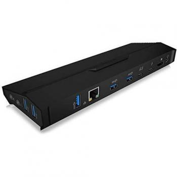 Docking Station Thunderbolt 3 ICY BOX IB-DK2701-TB3 - Más de 10 Puertos, 40 Gbps, 70W, LAN, hasta 3840 x 2160
