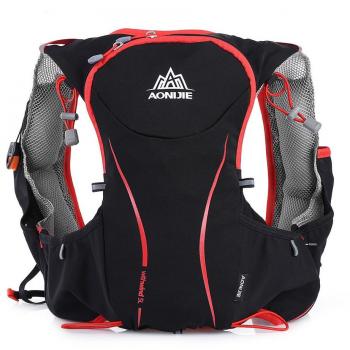 Mochila de Hidratacion Mochila Chaleco Hydration Pack Mochila de Deporte, 5L de Gran Capacidad, Compartimentos para Botellas de Agua de 1.5L, 10 Bolsillos Exteriores, Material de Nylon Elástica Transpirable Impermeable Ligera, para ciclismo,senderismo, m