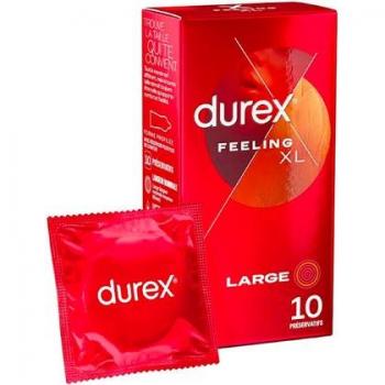 Preservativos Durex Feeling XL Ultra Finos y Suaves - 10 Unidades