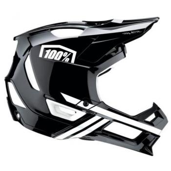100% Casco de Descenso Trajecta Negro Adulto - Características: diseño aerodinámico, construcción ligera, sistema de ventilación avanzado, ajuste personalizado, protección certificada para deportes extremos