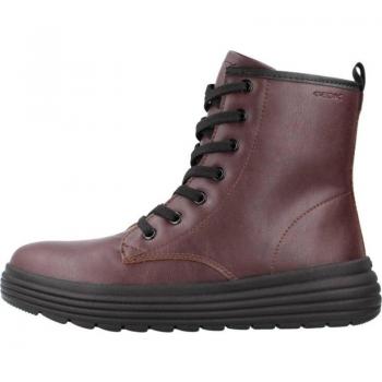 Botas Niña Geox 4500P Burdeos, impermeables, con suela antideslizante, diseño moderno y cómodo, cierre de velcro y detalles en color burdeos