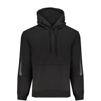 Calvin Klein Men's Black Cotton Hoodie with Logo - Size 2XL