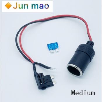 Cable Adaptador Hembra de Encendedor de Coche en Cobre Puro con Fusible - S, M, L (1 pieza)